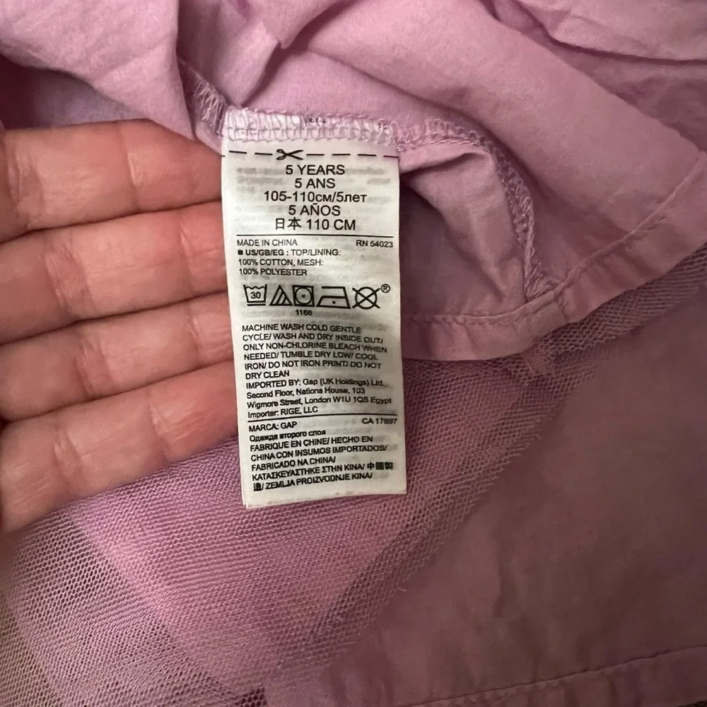 GAP|Kids Blue and Pink Long Sleeve Sweater Dress-Size 5 years
